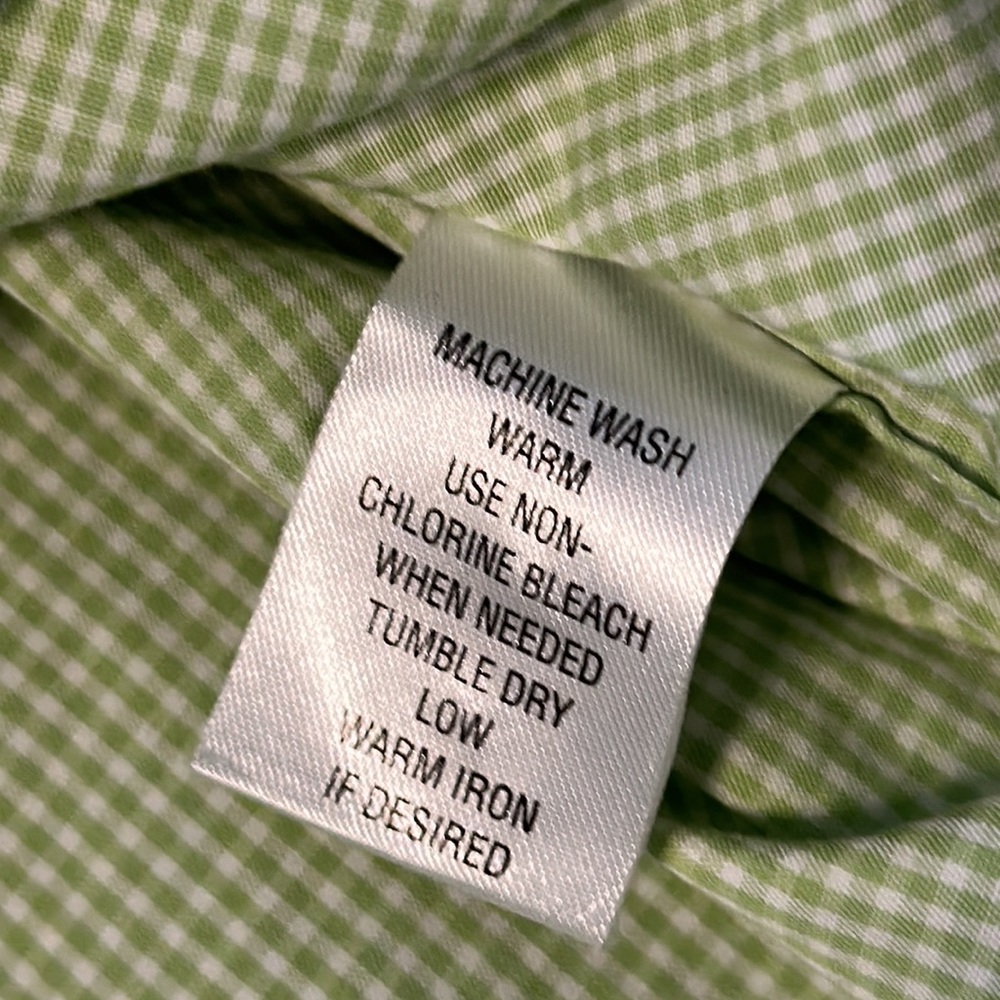 Roundtree & Yorke Lime Checked Button Down - image 7